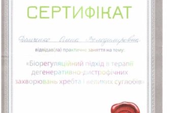 Демченко Елена - сертификат 1
