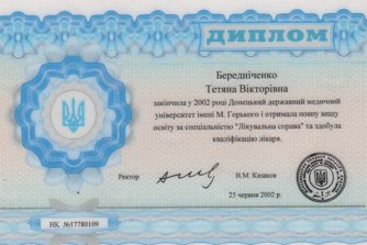 мирошниченко сертификат