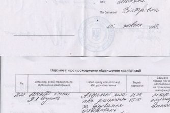 Мирошниченко Тетяна сертификат