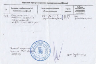 Костенко неля сертифікат