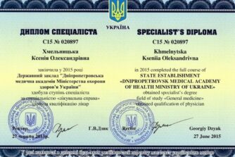 Хмельницька сертифікат