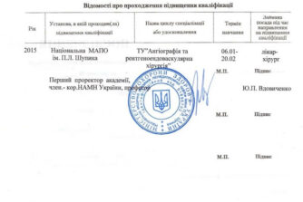 Лавренюк сертифікат